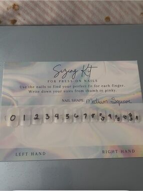 Medium Square Press-On Nails Sizing Kit